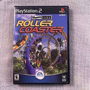 Ps2 Theme Park Roller Coaster (Sony PlayStation 2, 2000) Complete In Box Tested